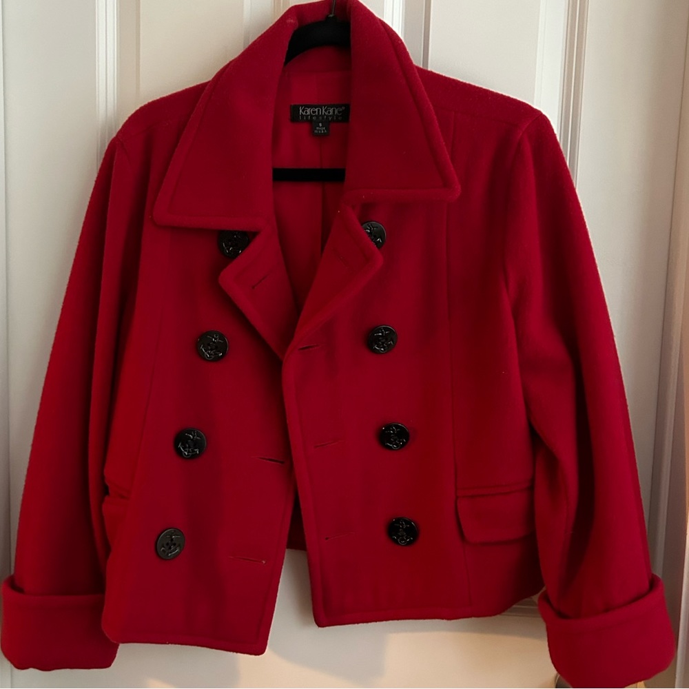Karen Kane Red Wool Coat